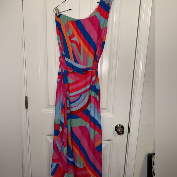 Flying Tomato Multicolored One Shoulder Sundress Resort Wear - Picture 9 of 9